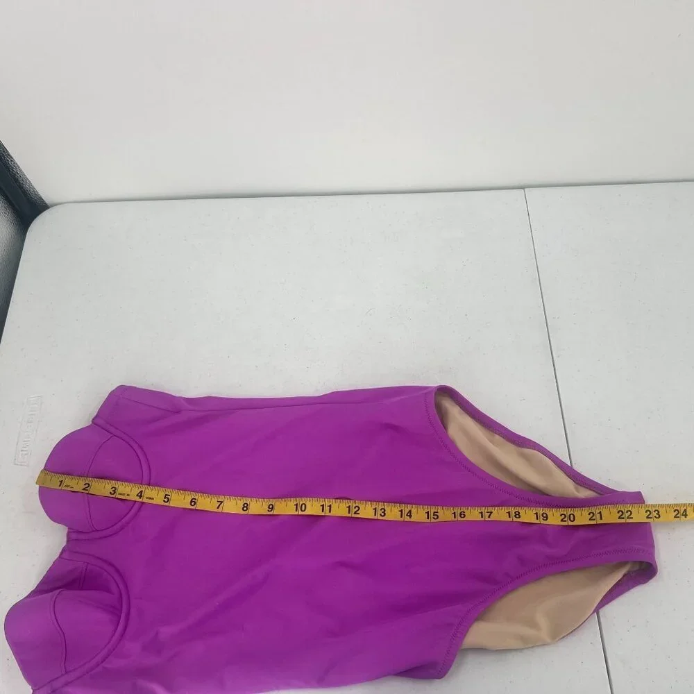 J. Crew Women Size 0 Long Purple Balconette One Piece Swimsuit‎